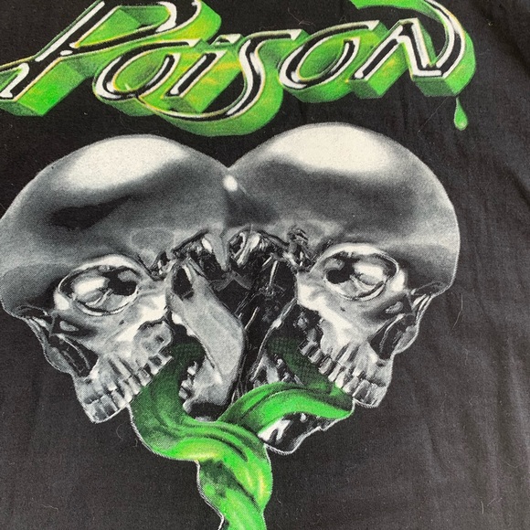 Vintage 00s Poison Live Raw & Uncut 2008 Tour T-shirt Size L Oversized - Picture 7 of 7